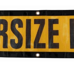 2Pk 12″x60″ Oversize Load Sign Banner for Trucks w/ Bungee Cord