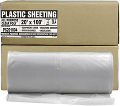 Black Plastic Sheeting – 10′ X 100′, 6 MIL Heavy Duty Gauge – Vapor and Moisture