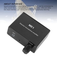 Electret Microphone Amp Adjustable Gain 0‑20db Condenser Mic Headphone