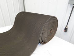 24″W x 40′ Rough Grip Top Rubber Conveyor Belt 2-Ply Black 1/4″Thick 40′ Length