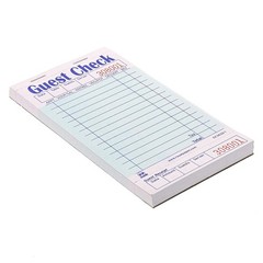 Royal AmerCare Green Guest Check Paper Receipt Book, Carbonless