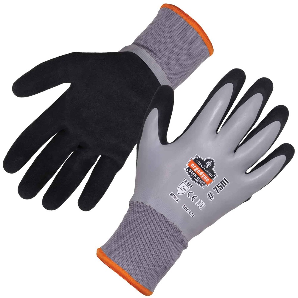 Ergodyne unisex adult Coated Waterproof Winter 2X-Large (1 Pair), Gray