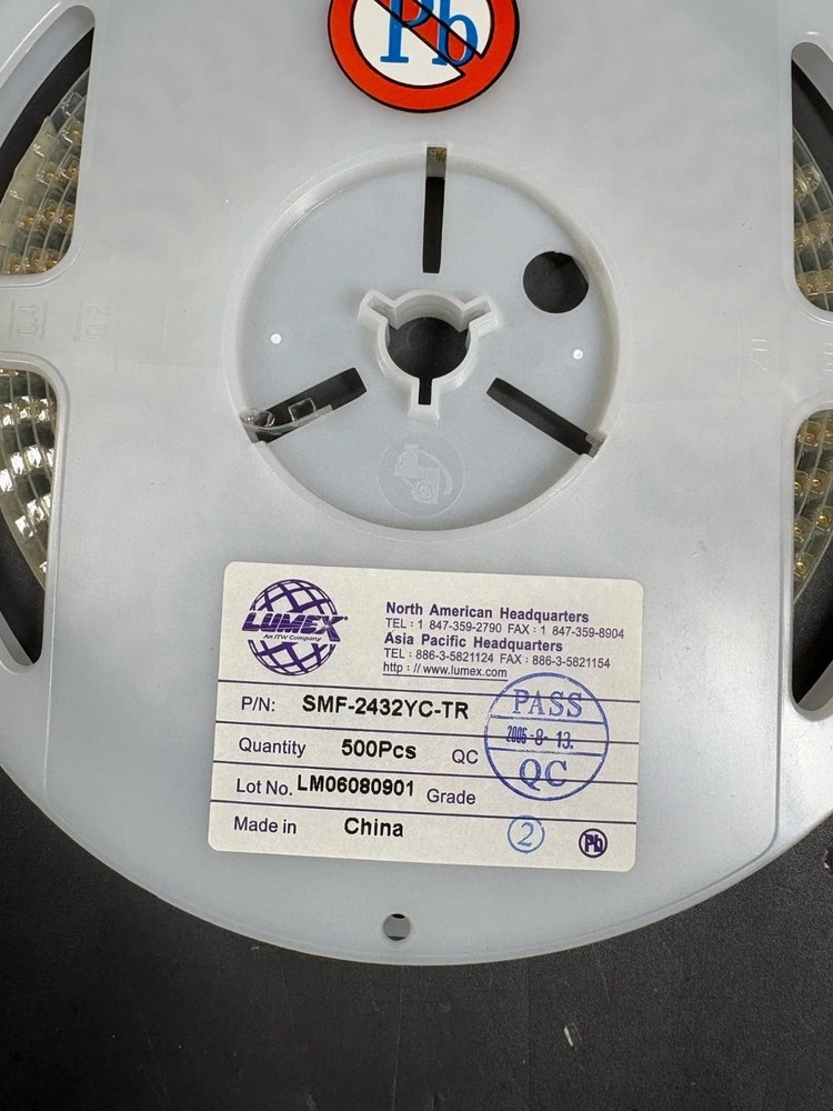 500x Lumex SMF-2432YC-TR SMD LED Yellow Chip 2432 Package Reel