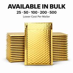 Gold Poly Bubble Mailers Self Seal Padded Shipping Envelopes Choose Size Qty