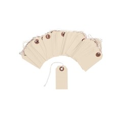 100 Manilla Cardstock Price Tags 3 1/4″ x 1 5/8″ Size 2 Pre-strung with String
