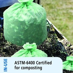 Stout By Envision Compostable Trash Bags 32 Gallon 33 X 48 50 Bags Per Case