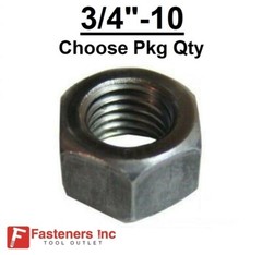 3/4-10 x 7″ Hex Bolt Plain Black Steel Grade 5 Cap Screw PT (Choose Qty)