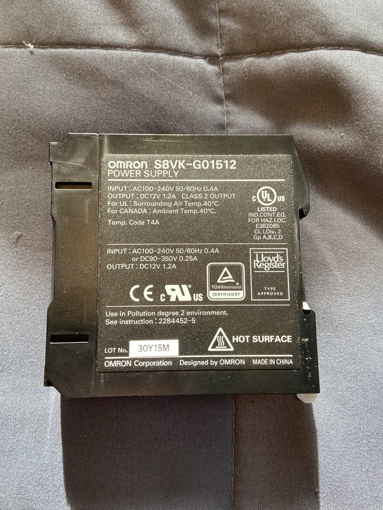 Omron 12V 1.2A Din Rail Power Supply s8vk-g01512