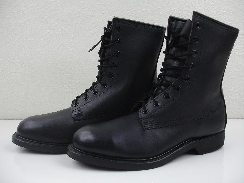 Cove Biltrite Military Combat Army Boots Steel Toe Black Leather 1988 Mens 7.5 W