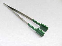 Specialty Tweezers PVC Coated Forceps Flat Tips Safe Rubber NON Marring Holding