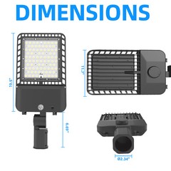 2-PACK LED Parking Lot Lights Module Street Pole fixture Shoebox Area Light 300W