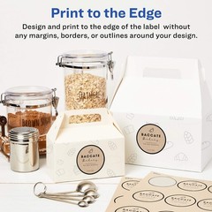 Avery Kraft Brown Round Labels Sure Feed Technology 2.5 Diameter Print To The
