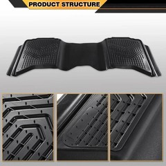 Dodge Ram 2500 3500 10-18 1500 09-23 Crew Cab All Weather Floor Mats TPE 3PCS