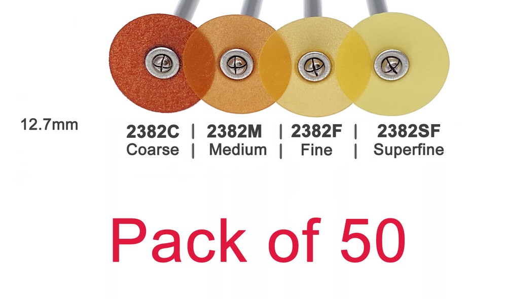 Pack of 50 Sof-Lex soflex Discs DISCS in all sizes 1/2″ 12.7 mm Dental