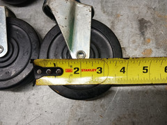 3.75″ Rubber Wheel Stem Type Swivel Casters – Pack of 4 – New Other