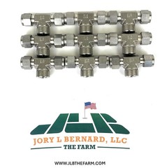 SWAGELOK, LOT OF 9, SS-600-3TTF, BRANCH TEE, 3/8″T x 3/8″T x 1/4″FNPT, SST, NEW