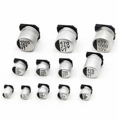 0.22µF-1000µF 6.3/10/16/25/35/50/63/100/400V SMD Aluminum Electrolytic Capacitor