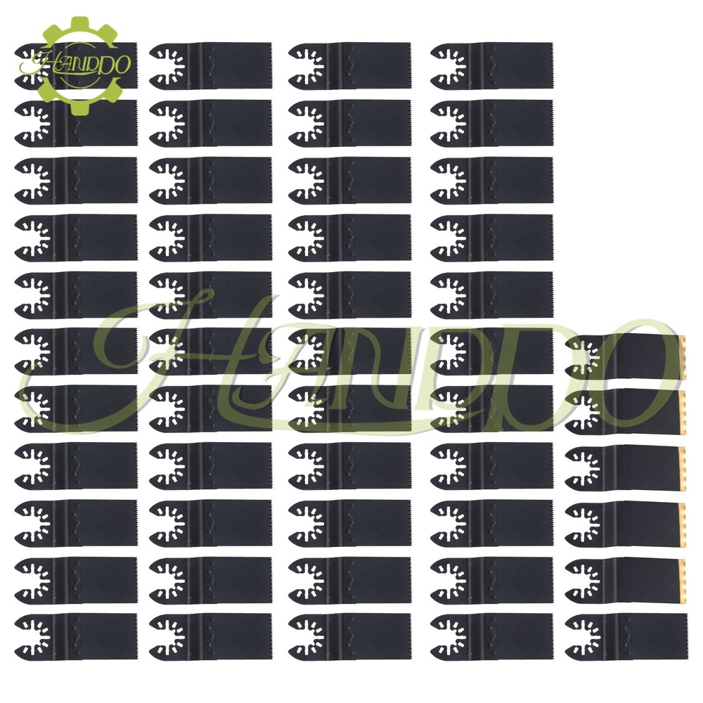 50PCS Titanium Oscillating Saw Blades Wood Plastics Metal Multitool Blades