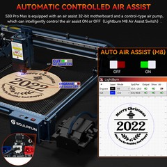 SCULPFUN S30 PRO MAX 20W Laser Engraver w/ Air Assist Kit Replaceable Lens H2R7