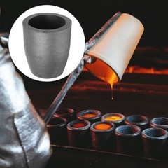 Silicon Graphite Crucible,3.5kg Crucible Copper Casting Cup,3.27″ ID