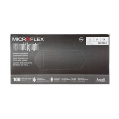 Microflex MK296S Small MidKnight Black Powder-FREE Nitrile Gloves