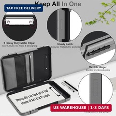Thicker Clipboard with Storage Box & Pen Case, Heavy Duty A4/Letter Size Nursing