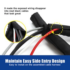 Self Wrap Wire Loom Split Sleeve Management Cable Sleeve Cord Protector Lot
