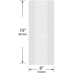 Plymor 6″ x 3″ x 15″, 1 Mil Gusseted Plastic Bags