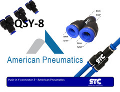 QSY-8 Push In Fitting American Pneumatics 10 pcs bag Fast Shipping