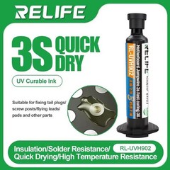 RELIFE Fast Drying UV Solder Mask Ink Fast Curing RL-UVH902G 3S 10cc Pcb – Green