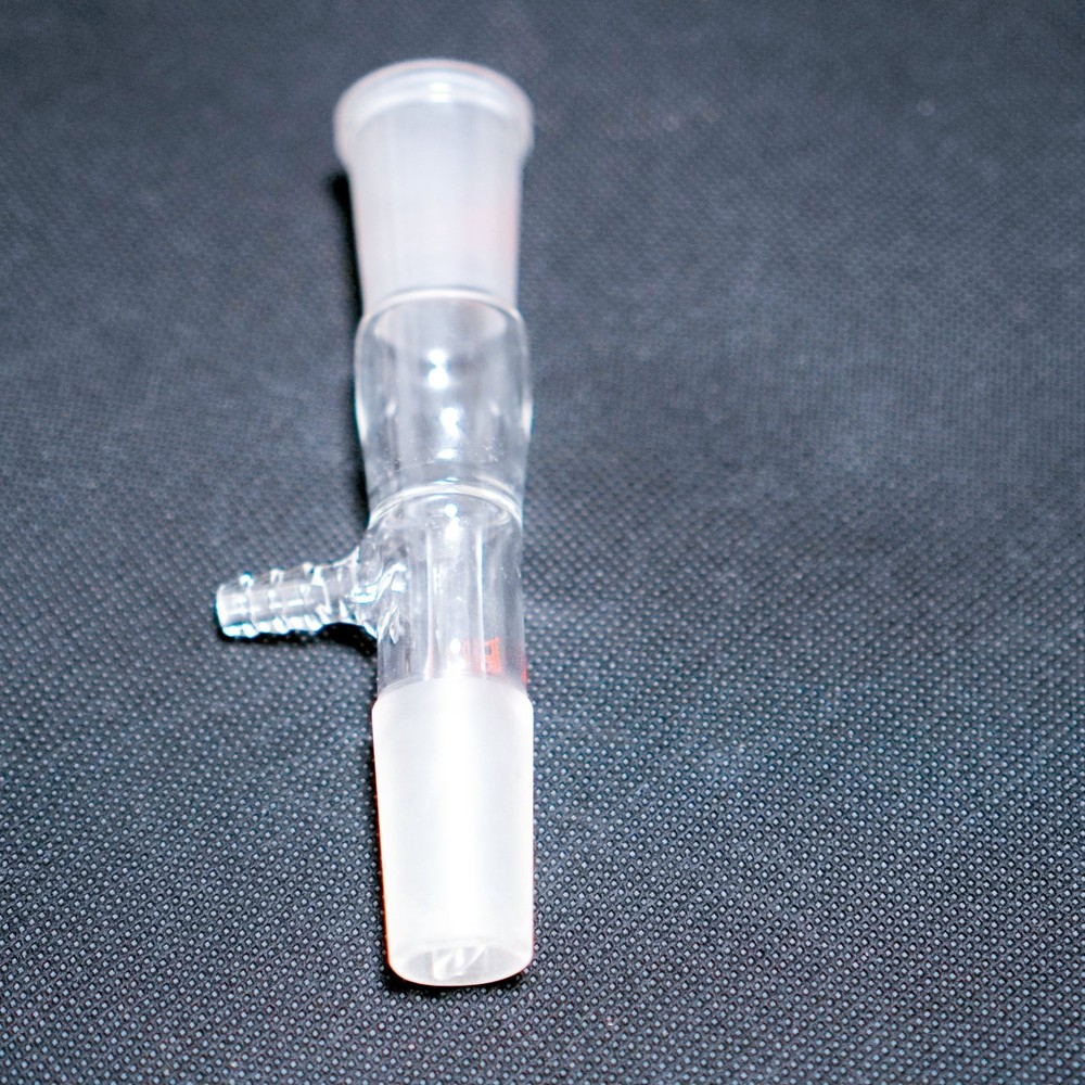 Glass Straight & bent Vacuum Adapter,Gas Inlet Adapter,24/40 Joint, Lab Glass