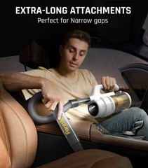 Fanttik V9 Cordless Handheld Vacuum, Bagless HEPA, Tools, White 0.12L