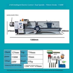 WM210V Lathe High-Precision Imported Compact Lathe Multi-Functional Lathe