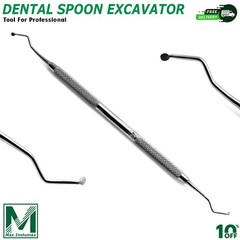 NEW DENTAL EXCAVATOR SET OF 5 RESTORATIVE SPOON DOUBLE ENDED PREMIUM INSTRUMENTS
