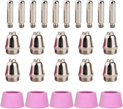 fit VEVOR CUT-50DF CUT-50 CUT-50P Plasma Nozzles Electrode Cup Consumables 25PK