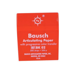 Bausch Articulating Papers BK02 Articulating Paper Pre-Cut Strips Red 300/pk