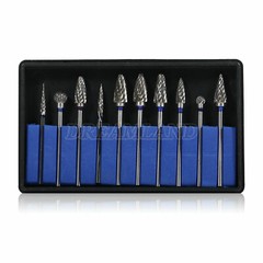 10 Dental Tungsten Carbide Cutter Burs Plaster Alloy Acrylic Drill 2.35MM HP2.35