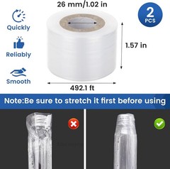 Mini Stretch Wrap Film Unheated Shrink Wrap Roll for Bottles/Jars Seal Packing (