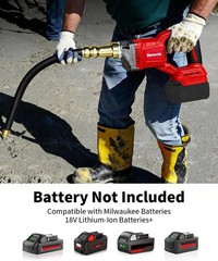 Cordless Concrete Vibrating Tool Compatible with Milwaukee 18V Battery, 600W Pow