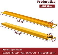 Pallet Fork Extension 60” 72” 84” 96” Pallet Extensions for Forklift Truck