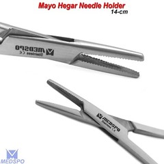 Surgical Mayo Hegar Needle Holder Driver 14cm Suture Piercing Groove Instruments