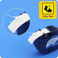 5PK 91331 White Plastic 12mm Label Tape Compatible Dymo LetraTag Refill LT-100H