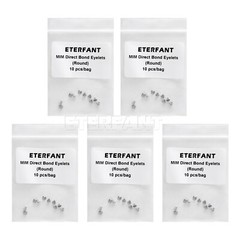 10PCs ETERFANT Dental Ortho Lingual Button Bondable MIM Direct Eyelet Round Base