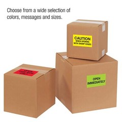 Tape Logic Aviditi Tape Logic 3″ x 5″”Open Immediately” Fluorescent Green War…
