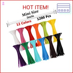 1200 Pieces Zip Ties, Multi-Purpose Assorted Colored Self-Locking Nylon Cable Zi
