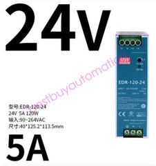 1PCS MEAN WELL EDR-120-24 Rail Type Switching Power Supply 24V 5A 120W