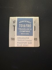 TO&FRO Traveler’s Company/Notebook Traveler’s Organizer/Passport/Blue Gray
