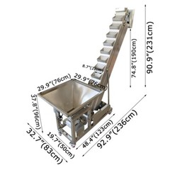 Tipping Bucket Automatic Feeding Machine Materials Feeder 220V 1.9m