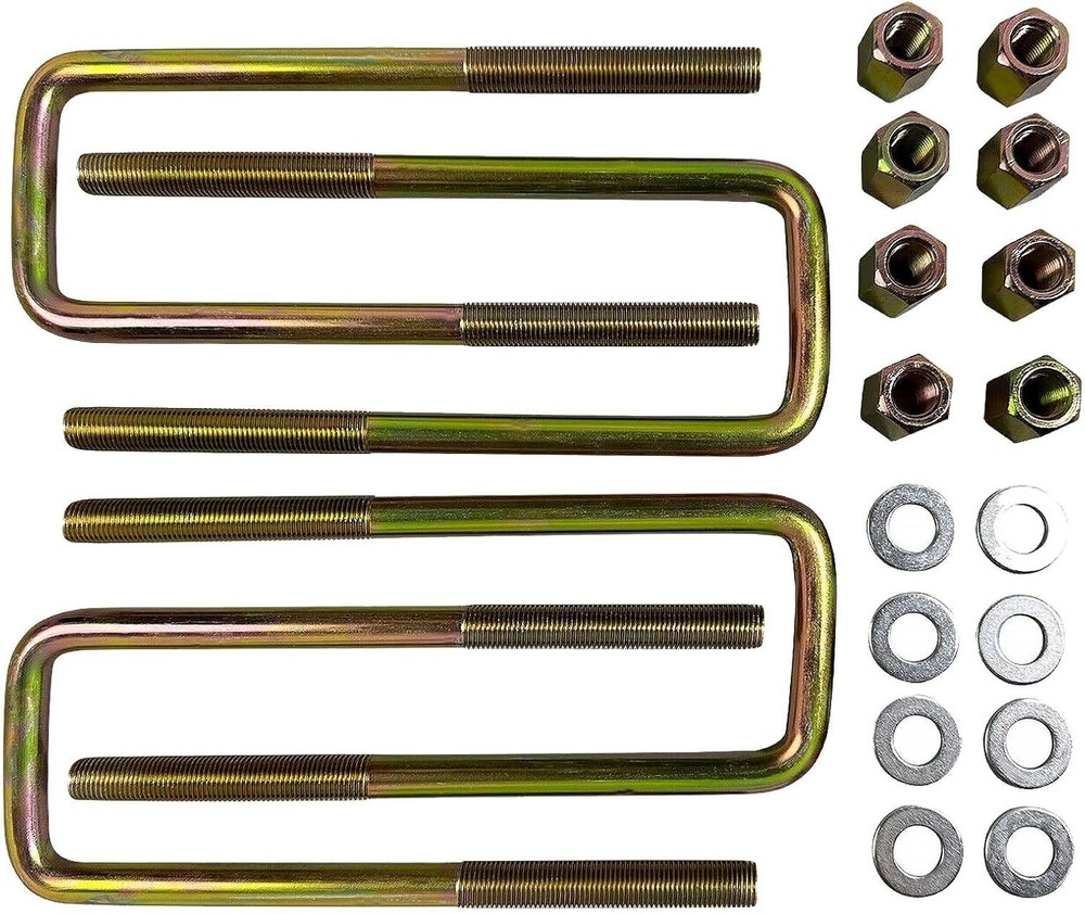 4PCS Square U-Bolts 2.5″ w/ Leaf Springs 8.75″ Long Compatible w 1988-2019 Chevy