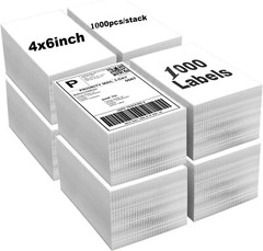 4″x6″ Fanfold Direct Thermal Shipping Labels Zebra & Rollo Printers 1000/Stack